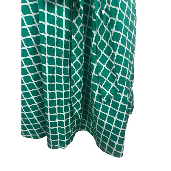 Boden Green White Geometric Lara Wrap Tea Picnic Short Sleeve Dress 8L - Picture 8 of 16